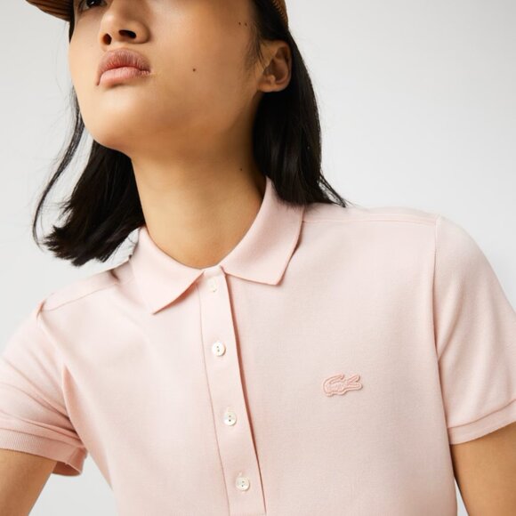 NWOT LACOSTE Women's Slim Fit Stretch Mini Piqué Polo Dress SZ 44 US 12 - Picture 3 of 10